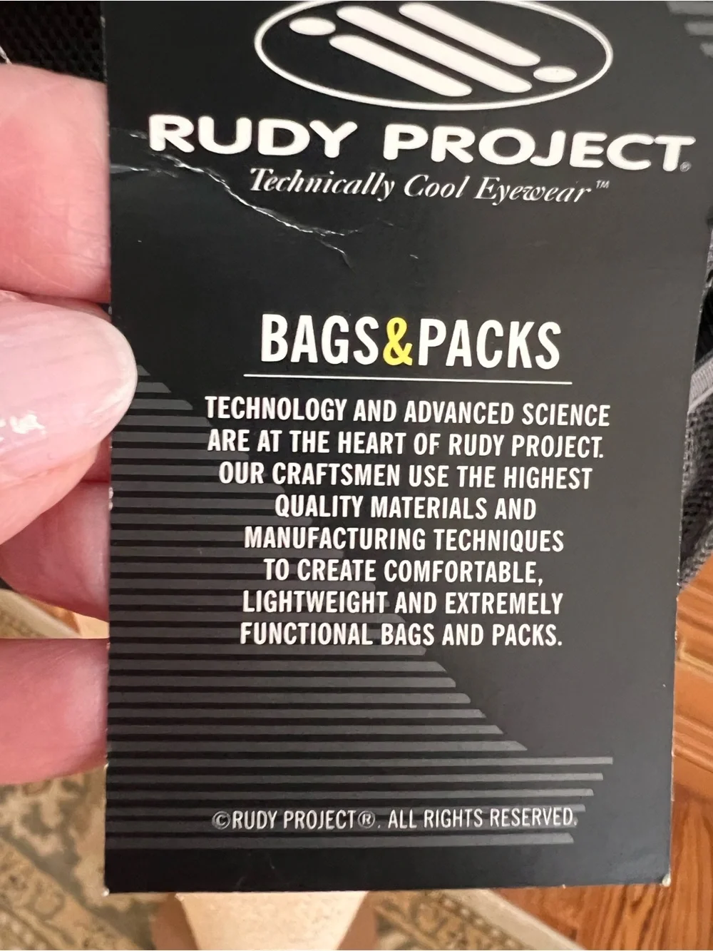 Rudy Project Gray & Black Backpack with Yellow Accents
